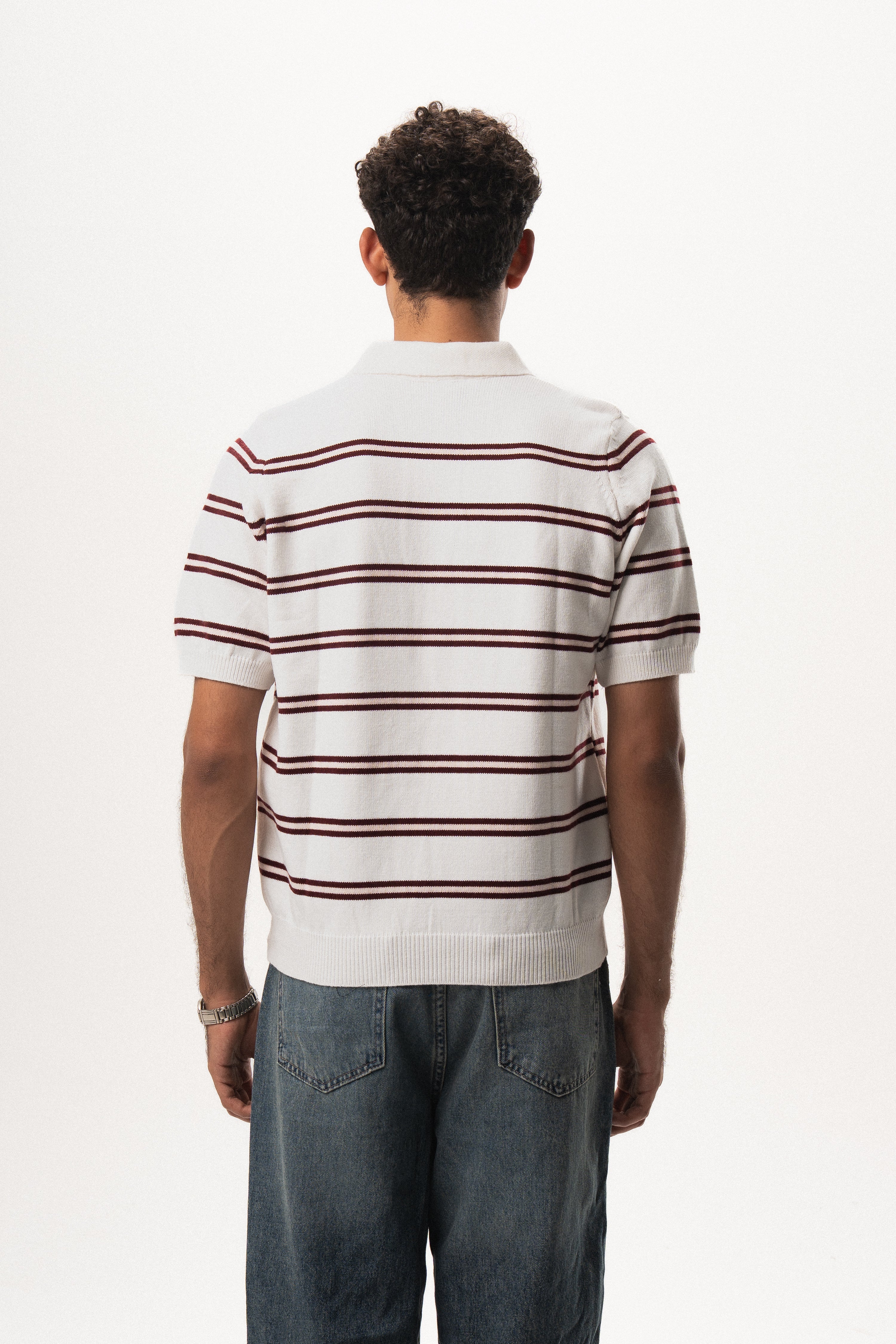 Striped Knit Polo