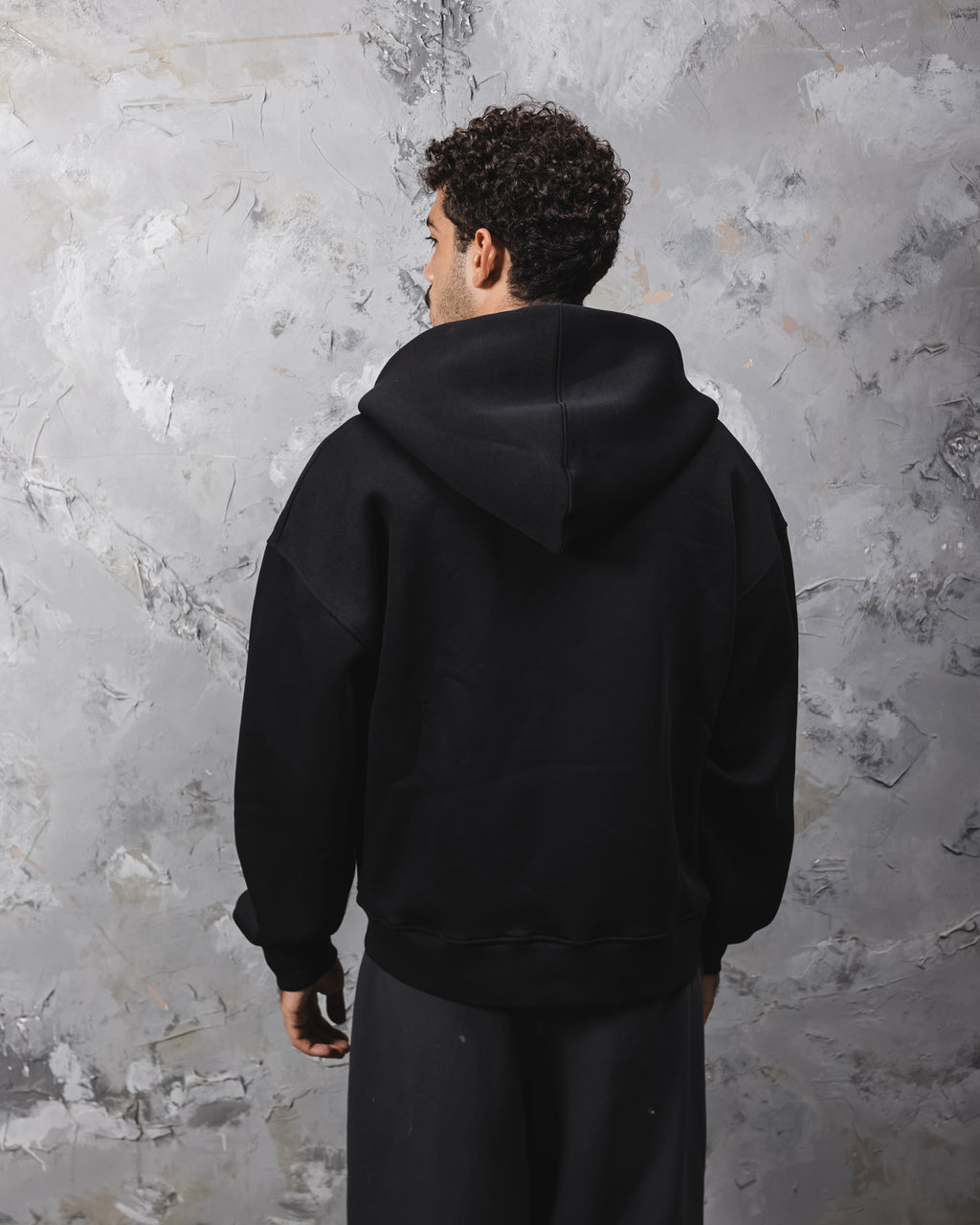 Excentred stitched zipup