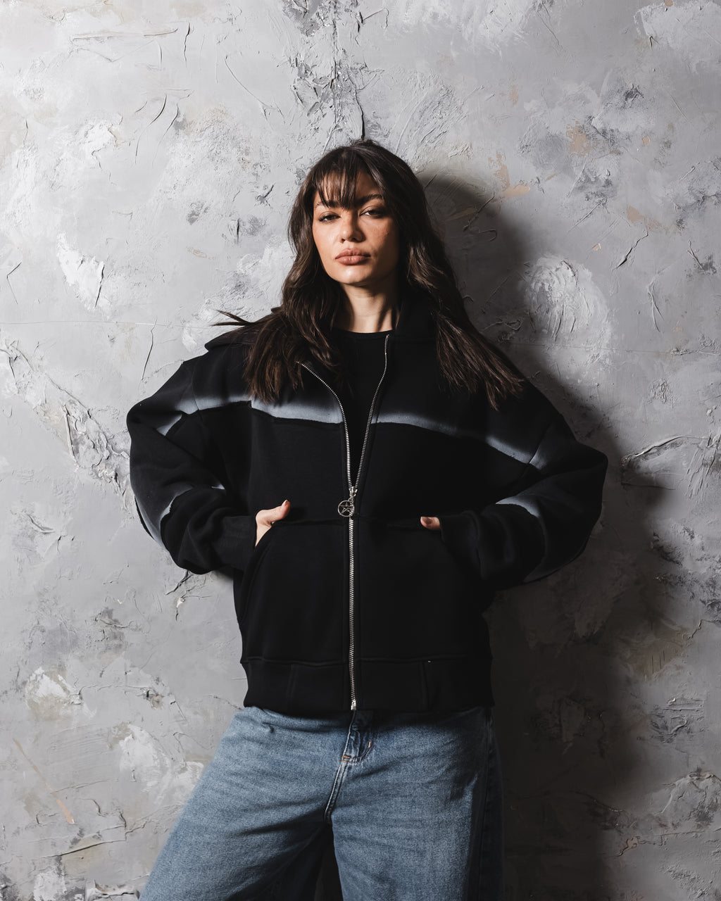 Aura handsprayed zipup