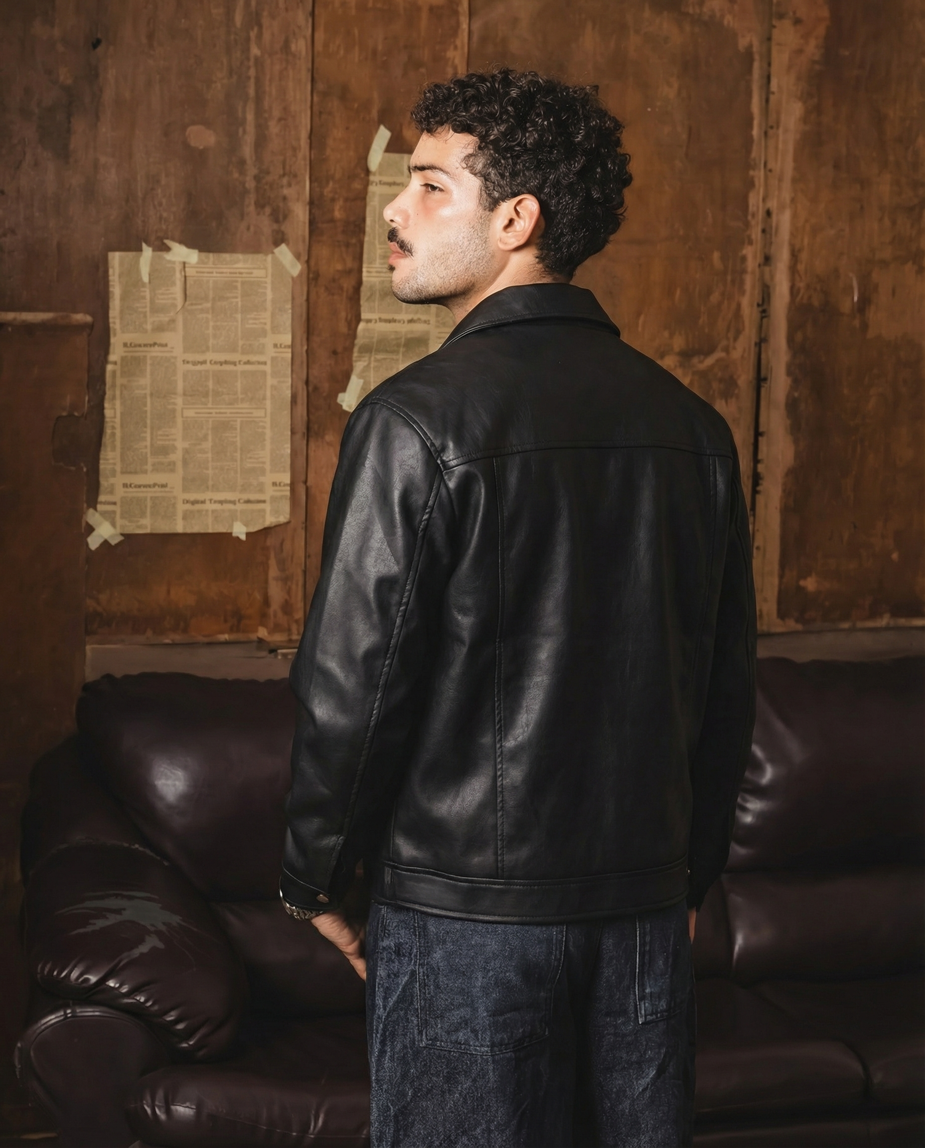 S9  Black Leather jacket