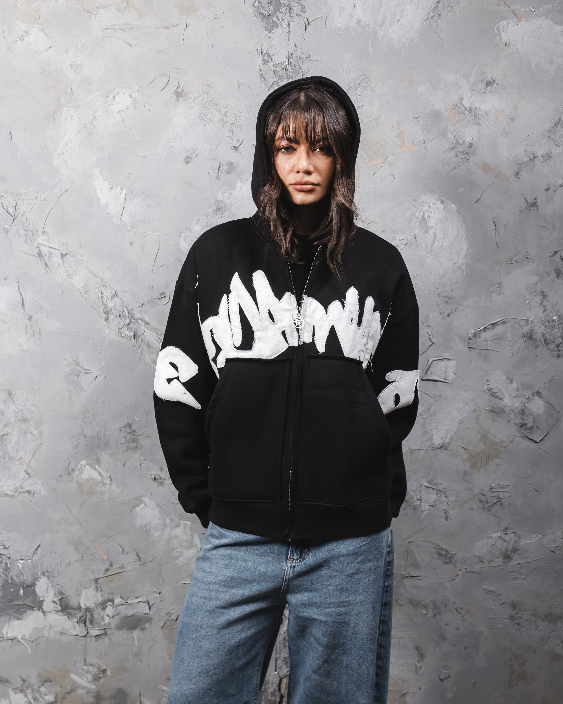 Dead performance stitched zipup