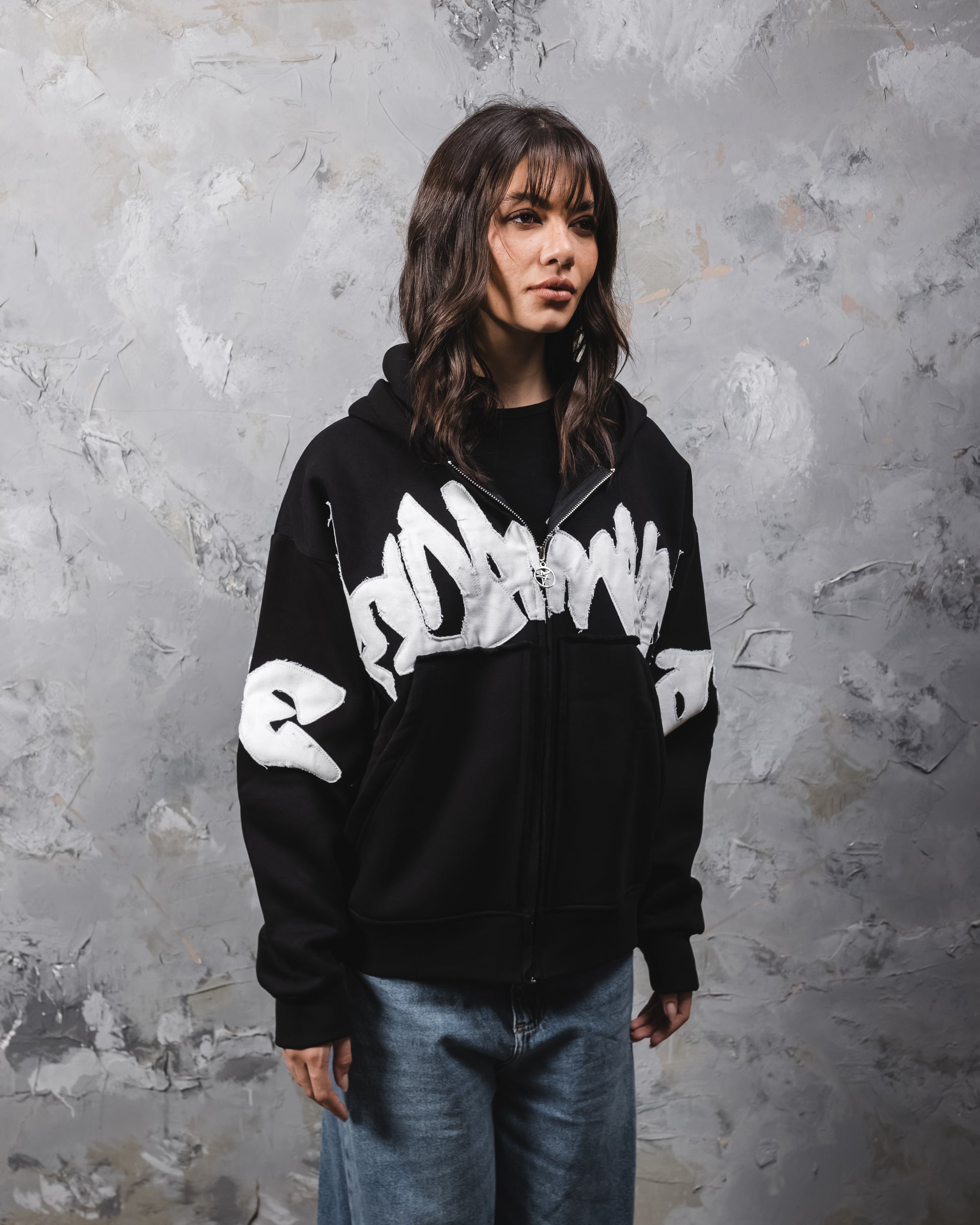 Dead performance stitched zipup