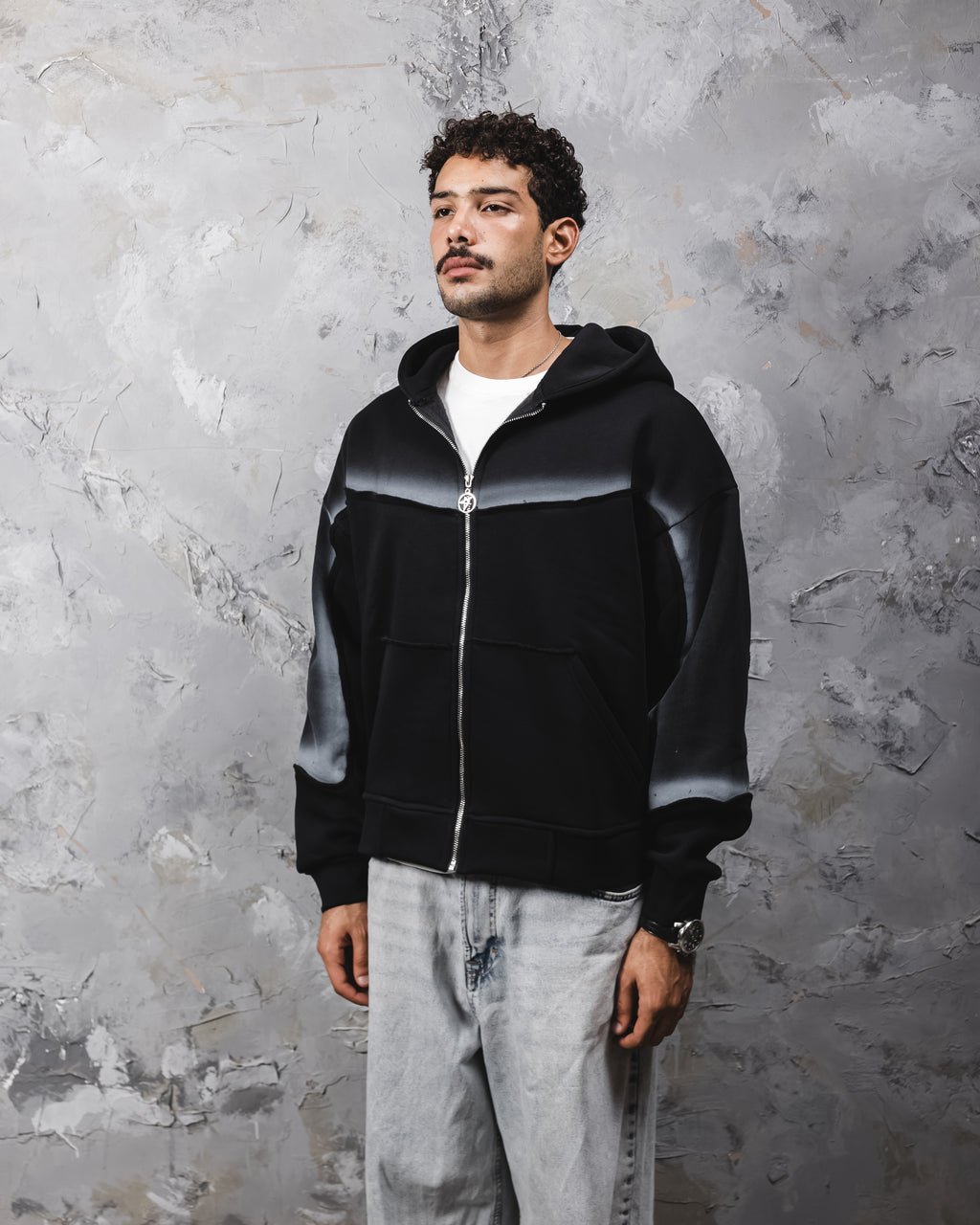 Aura handsprayed zipup