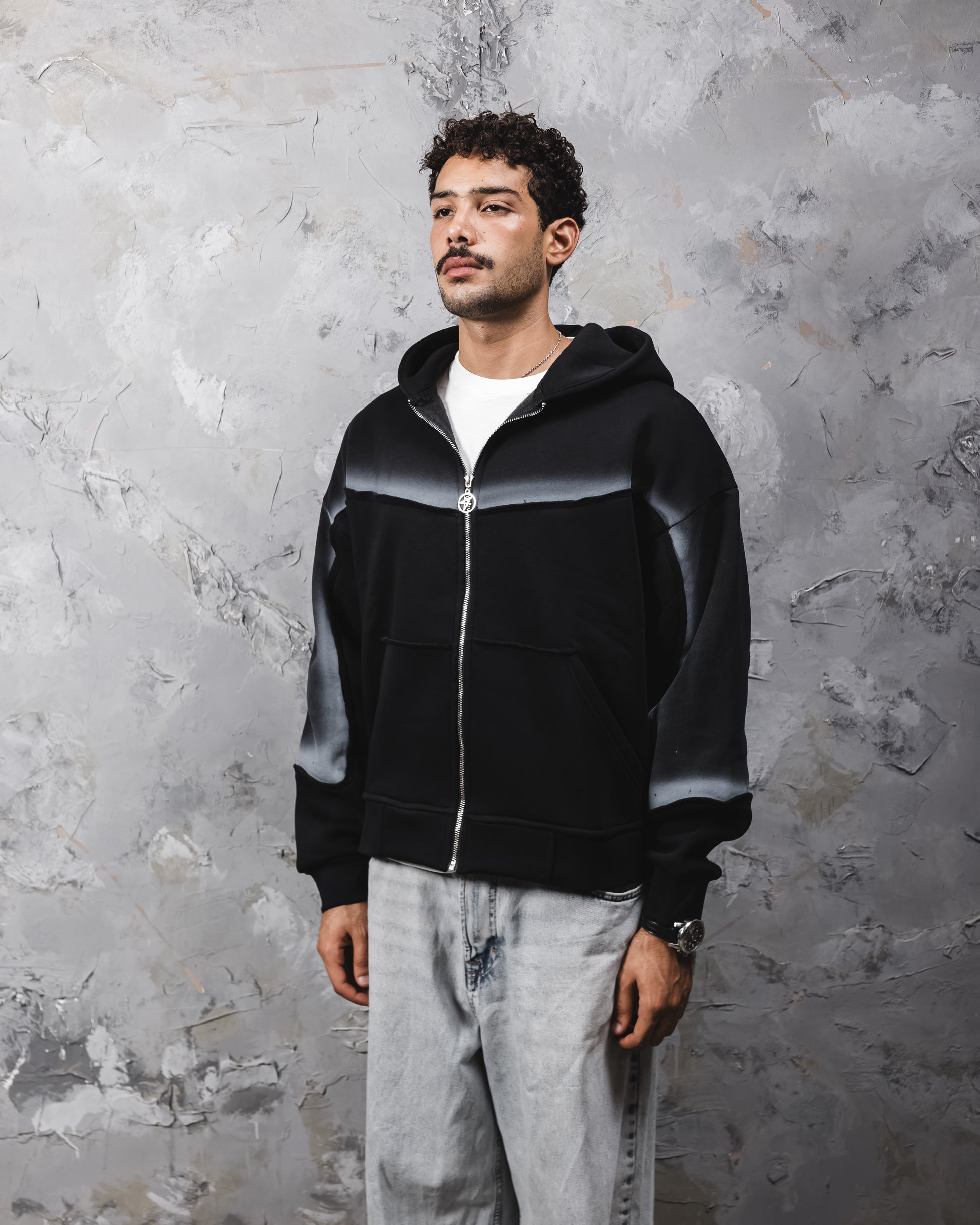 Aura handsprayed zipup