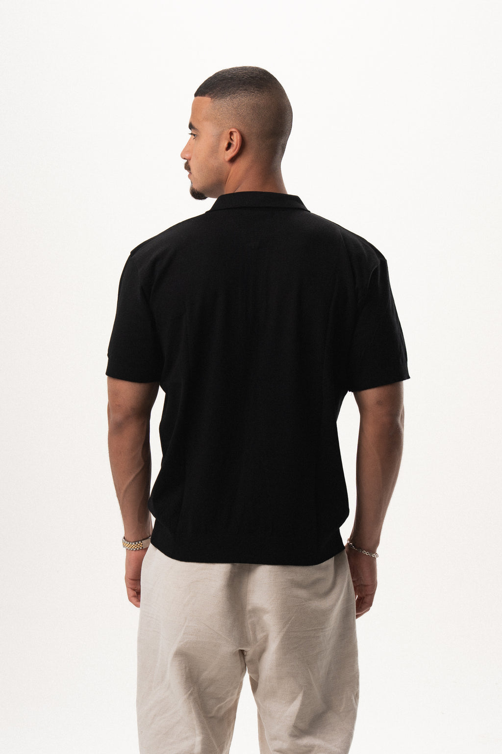 Knit Half Zip Polo