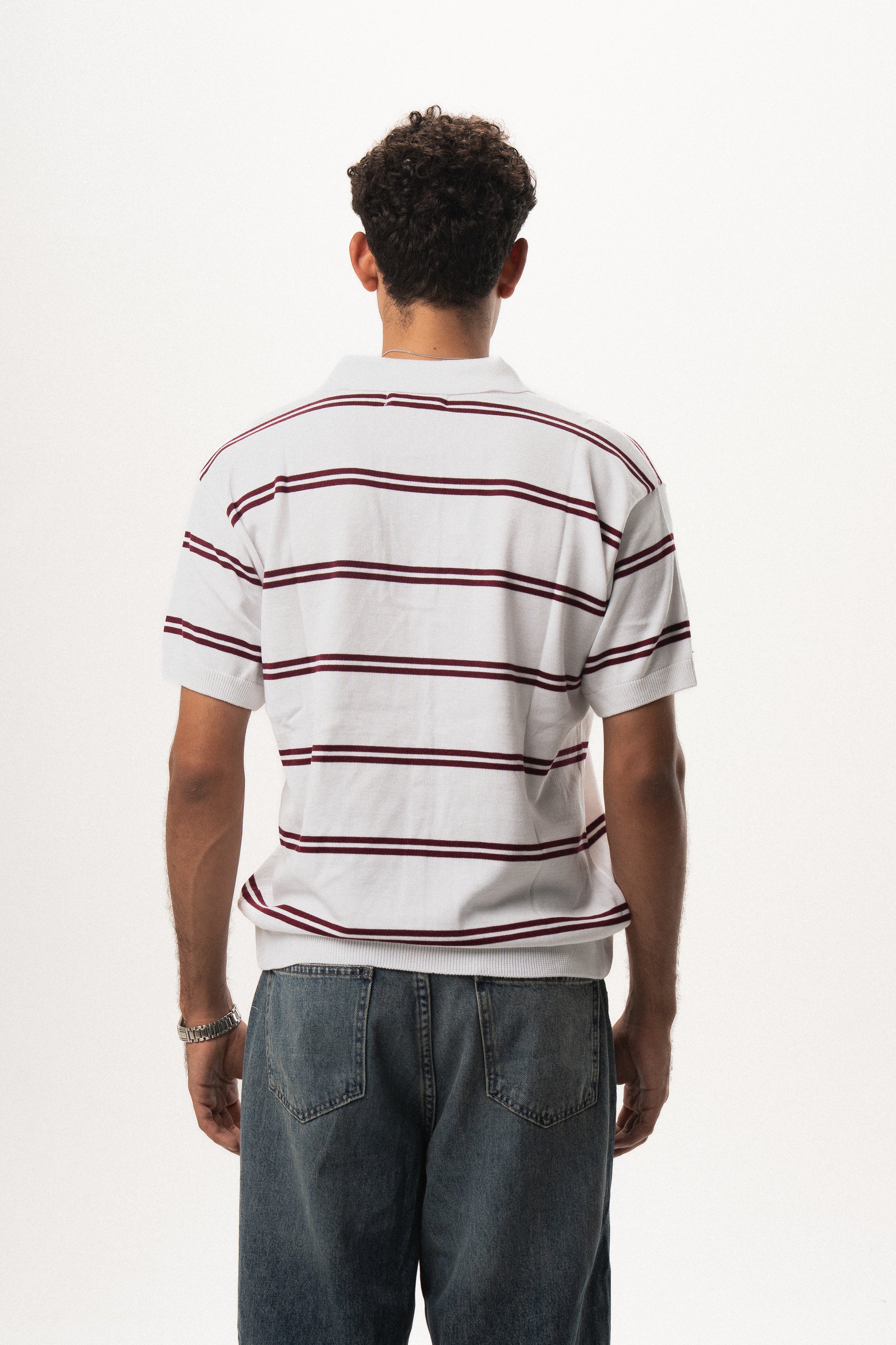 Striped Knit Polo