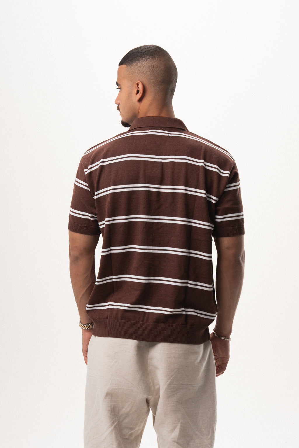 Striped Knit Polo