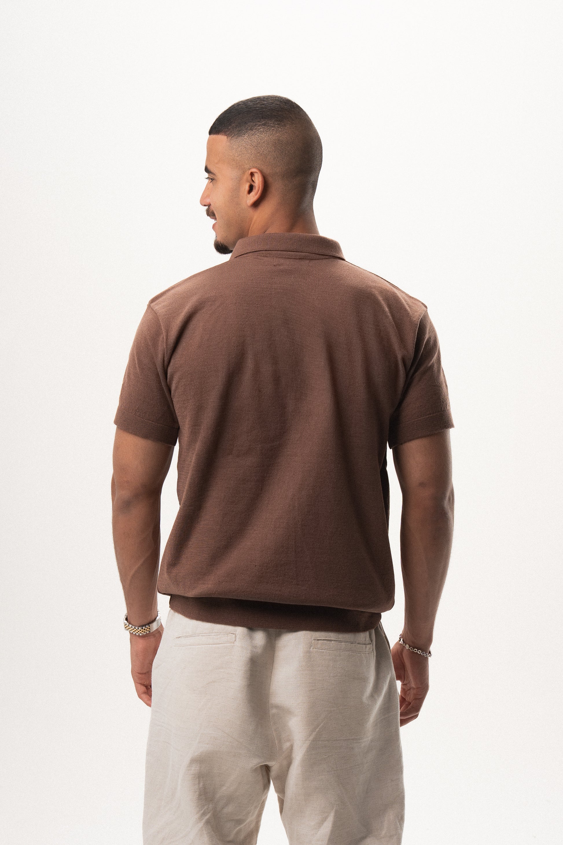 Knit Half Zip Polo