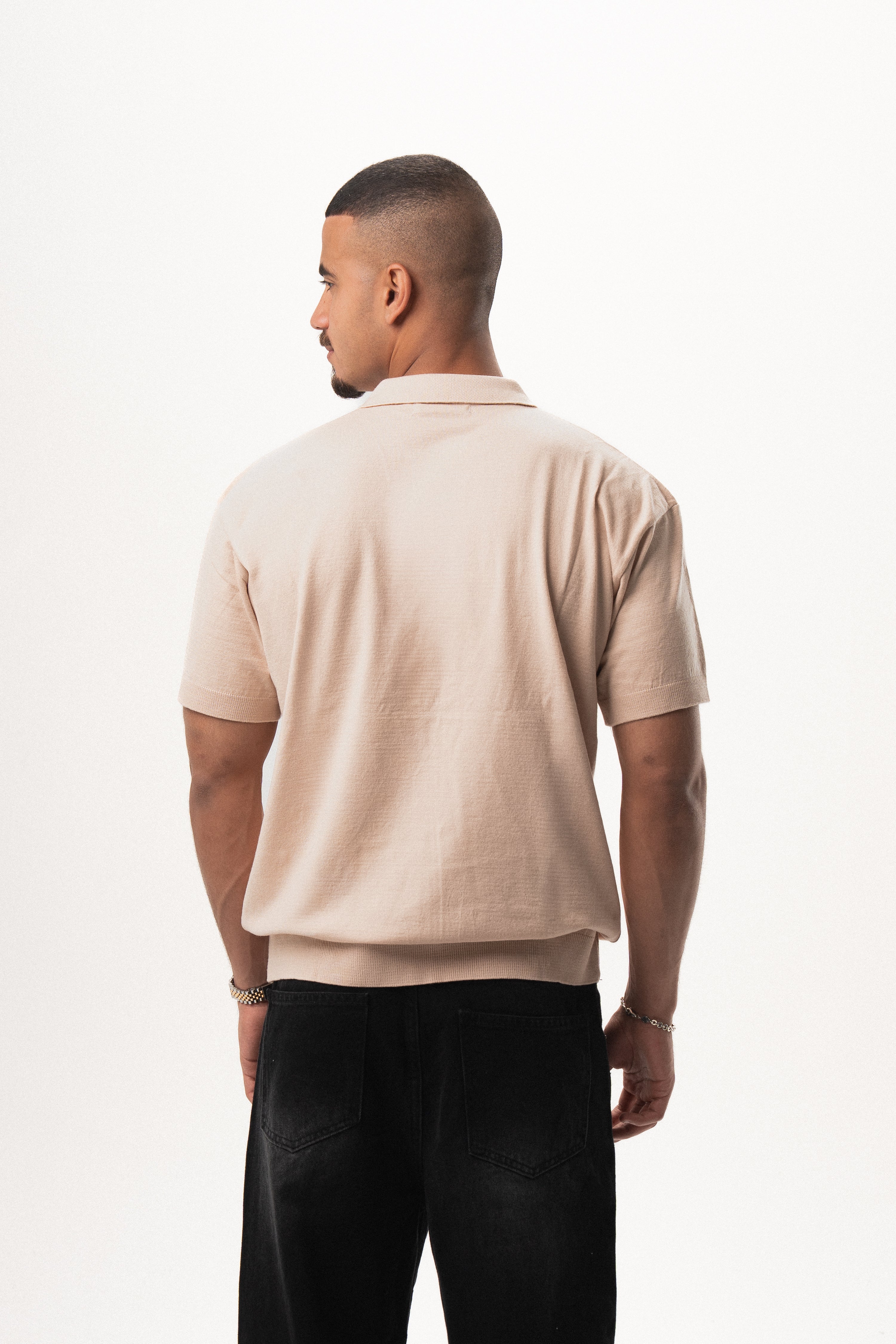 Knit Half Zip Polo