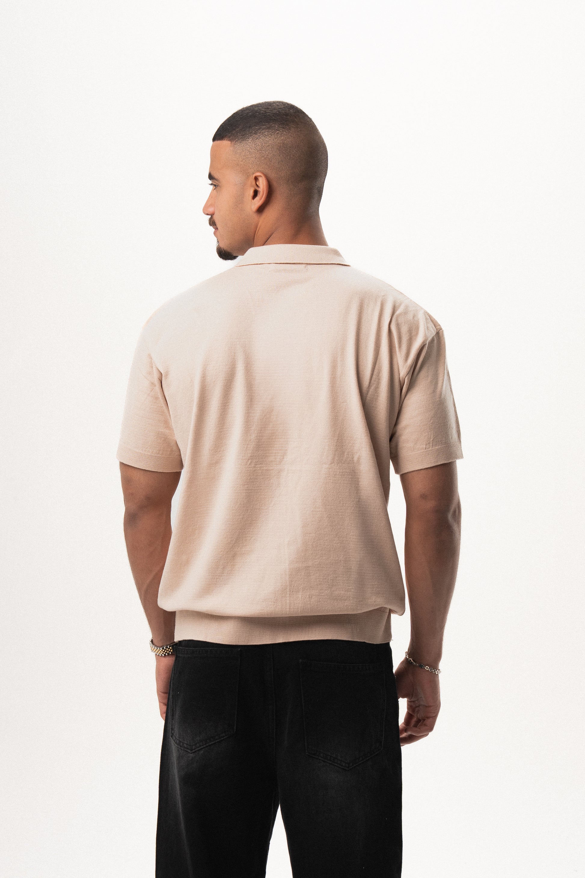 Knit Half Zip Polo